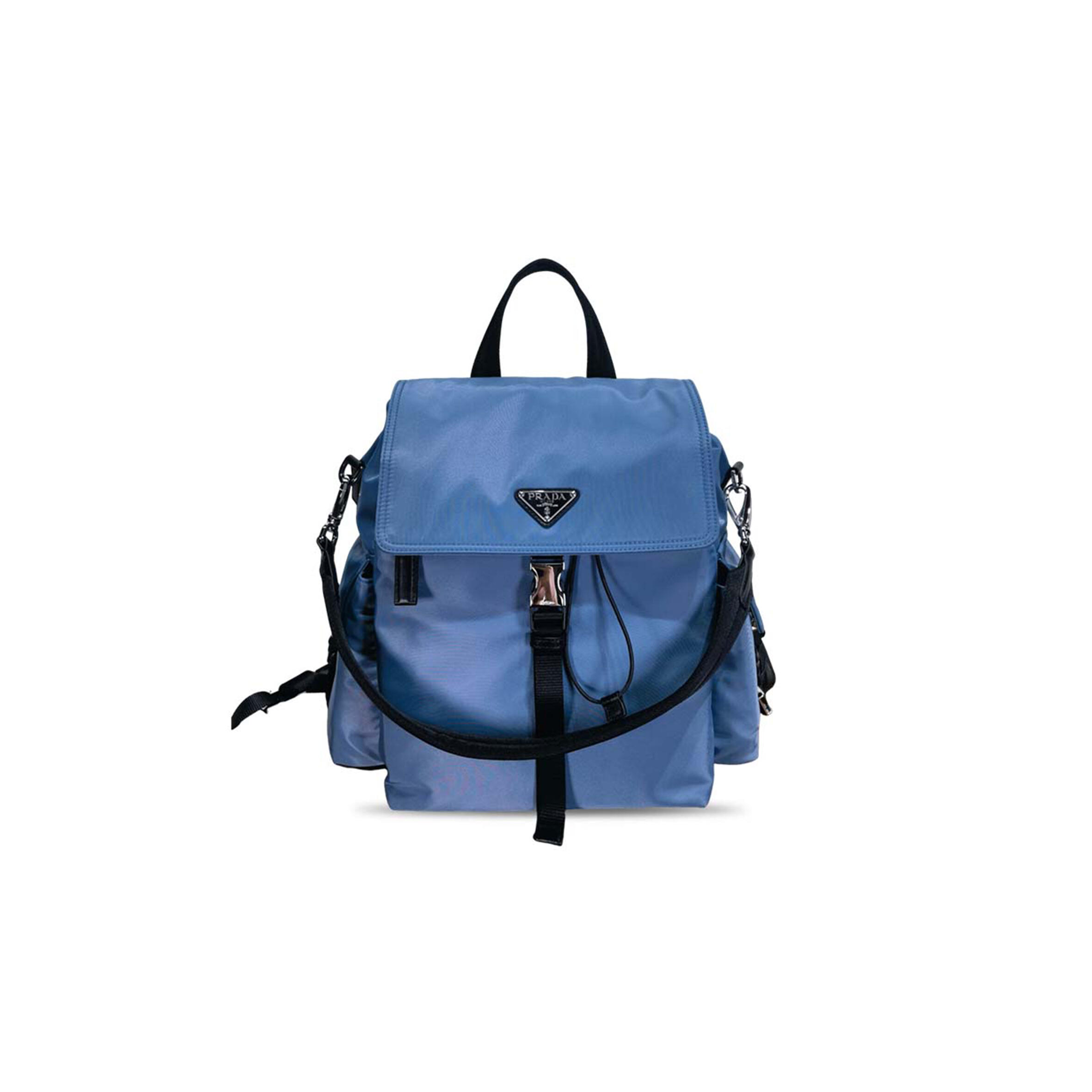 PRADA EXPLORE RE-NYLON AND LEATHER BACKPACK 2VZ118 (39*37*20cm)